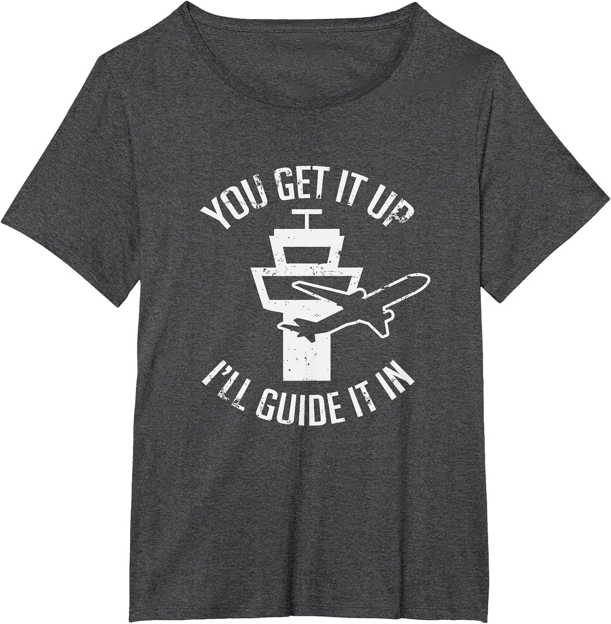 Funny Air Traffic Controller Sky Airplane Pilot T-Shirt - Dark Heather Grey
