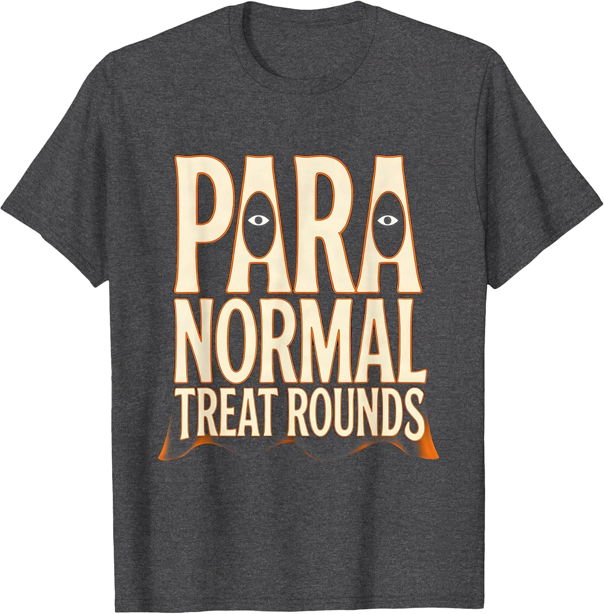 Para Normal Treat Rounds Ghost Paraeducator Halloween T-Shirt - Dark Heather Grey