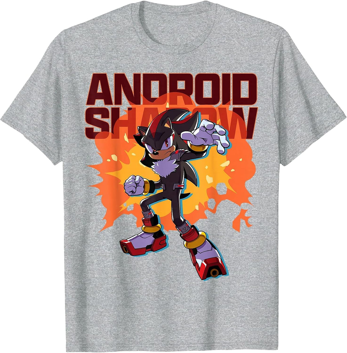 Sonic the Hedgehog: Android Shadow T-Shirt - Heather Grey