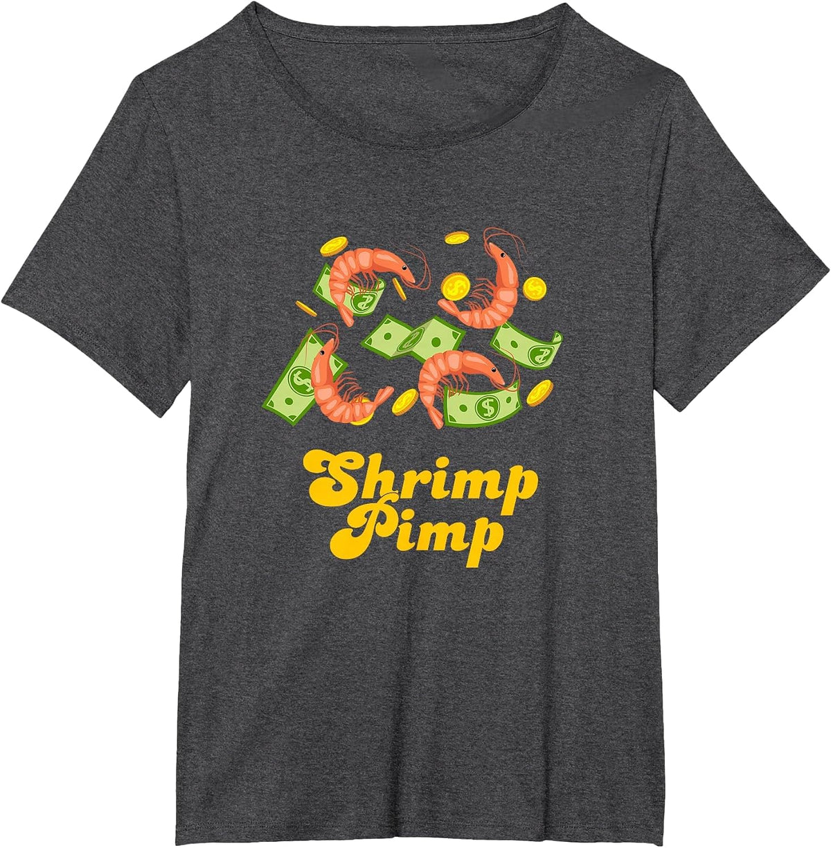 Shrimp Pimp Cherry Shrimp Aquarium Neocaridina Shirt T-Shirt - Dark Heather Grey