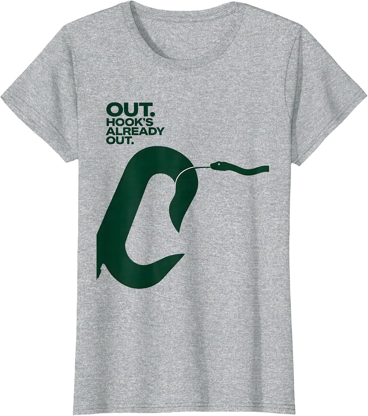 Out Hook's Already Out Funny Irish Heritage St Patricks Day T-Shirt - Heather Grey