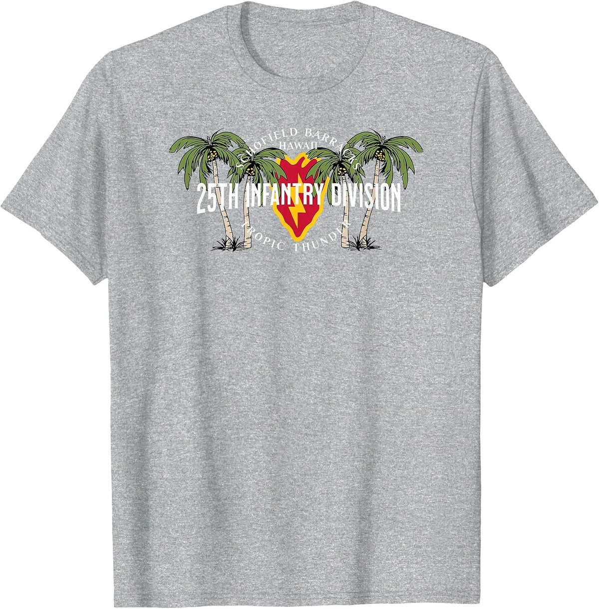 25th Infantry Division Schofield Barracks Tropic Thunder Vet T-Shirt - Heather Grey