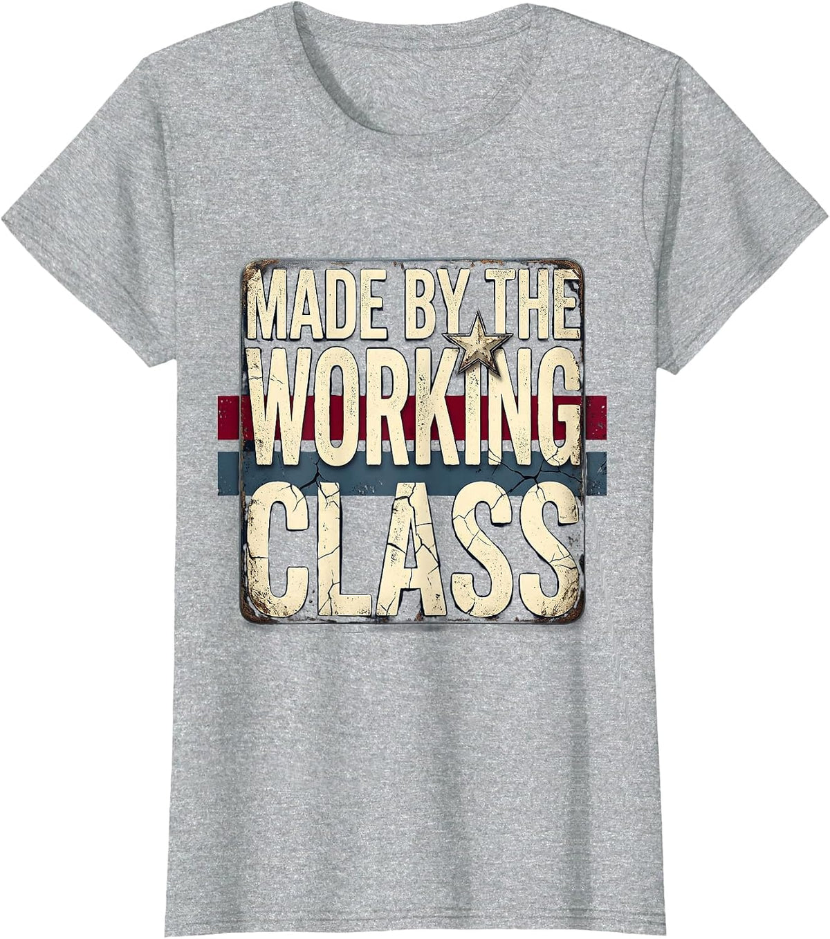 Made by the Working Class Labor Day Design T-Shirt - Heather Grey