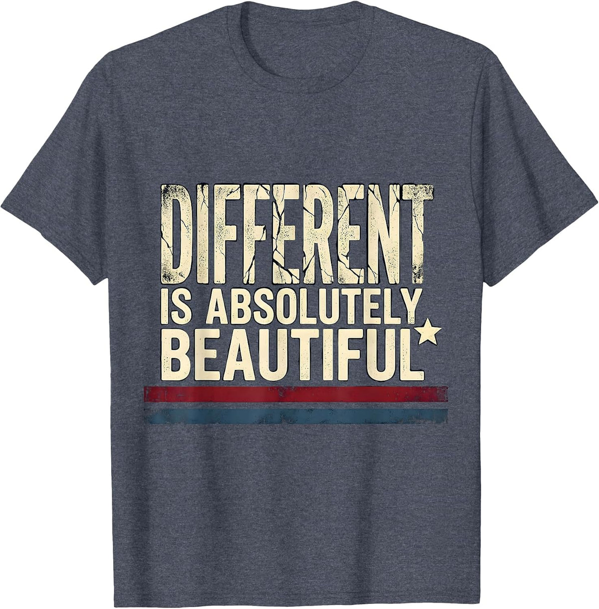 Different Is Absolutely Beautiful Special Education Tee T-Shirt - Heather Blue