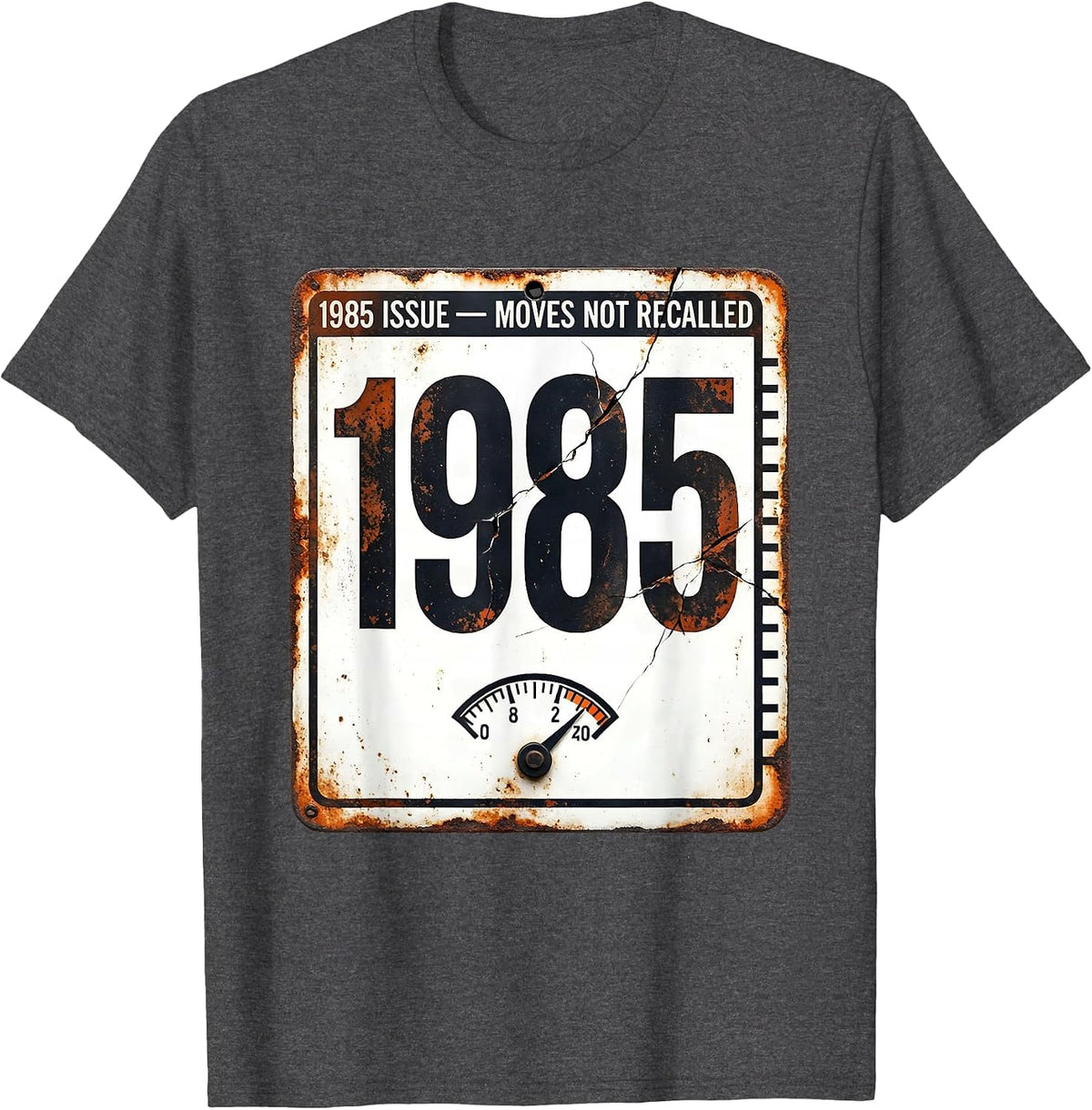 1985 Issue — Moves Not Recalled Distressed Retro Vintage T-Shirt - Dark Heather Grey