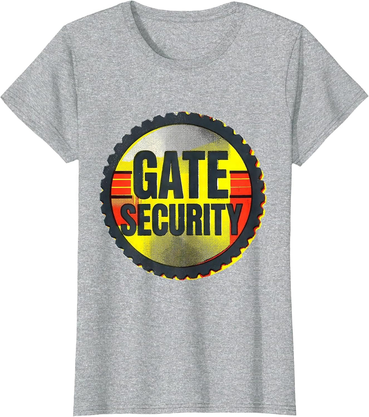 Women's GATE SECURITY Funny Security Guard Costume Security Officer T-Shirt - Heather Grey