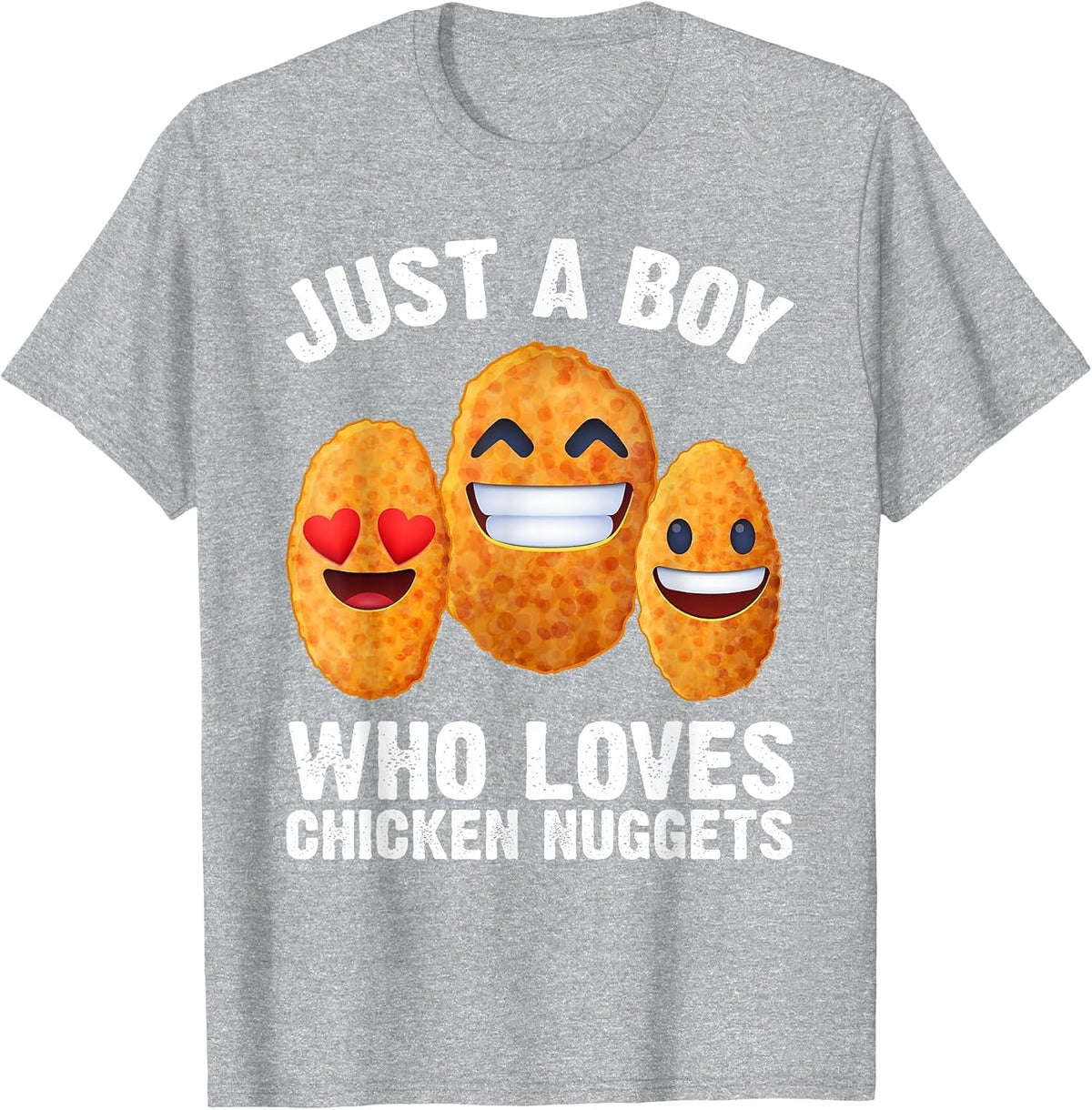 Funny Chicken Nugget for Men Boys Kids Chicken Nugget Lovers T-Shirt - Heather Grey