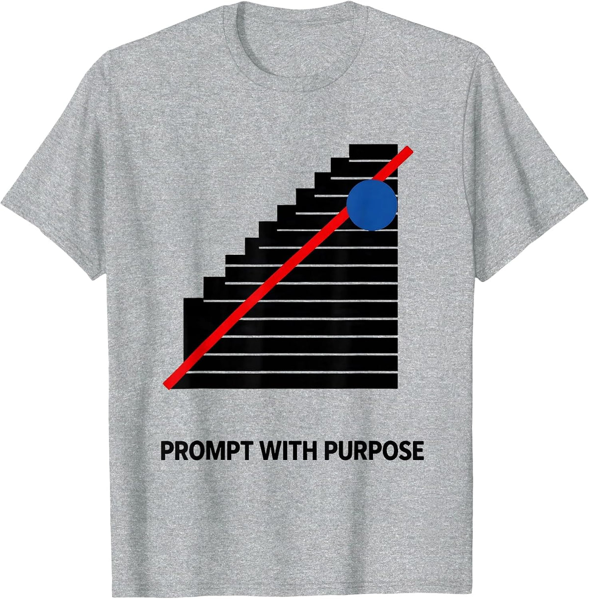 Men's Prompt With Purpose Bauhaus Modernist ABA Behavior Analyst T-Shirt - Heather Grey