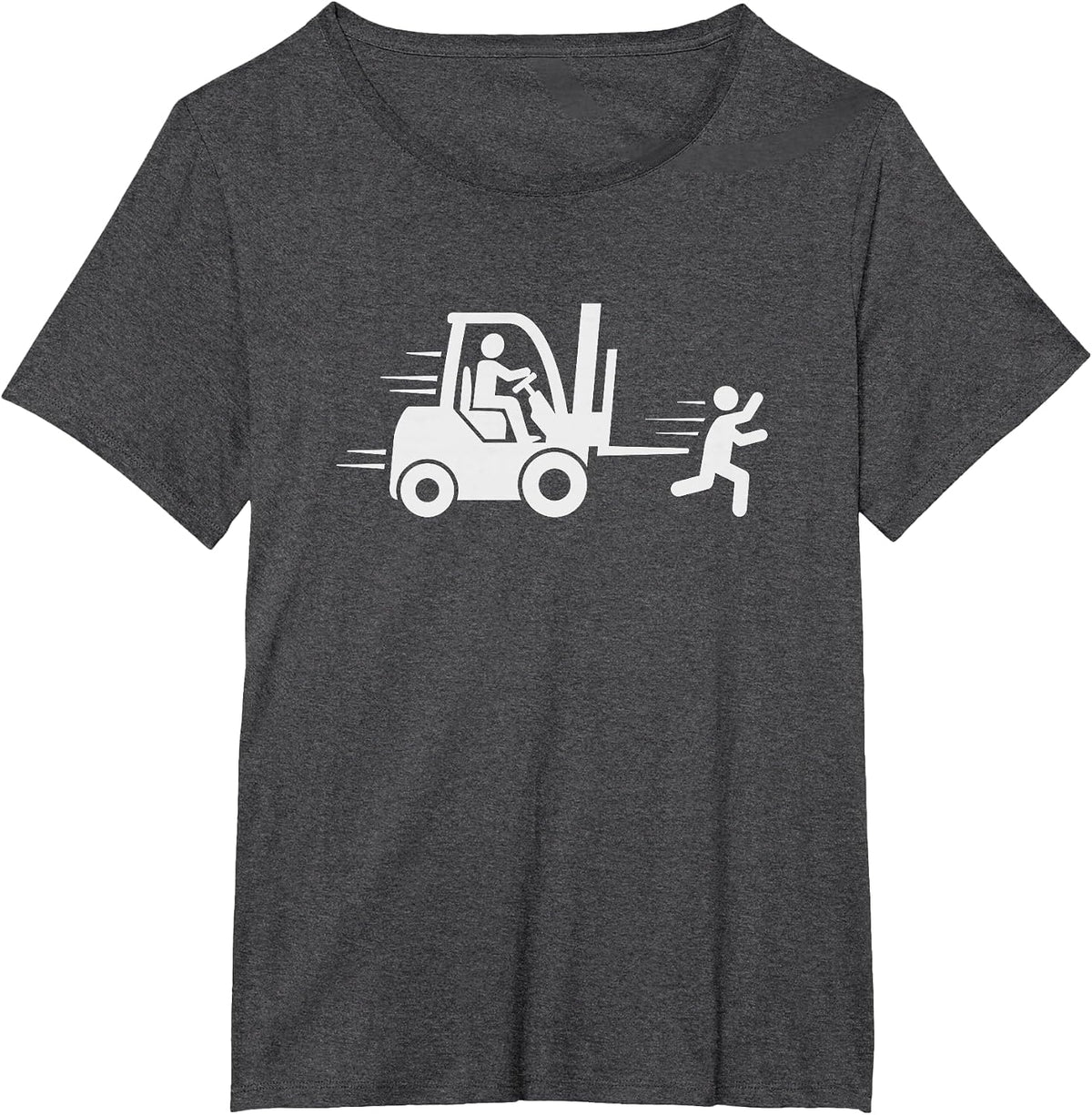 Forklift Driver Funny Forklift Operator Tee T-Shirt for Warehouse Workers - Dark Heather Grey