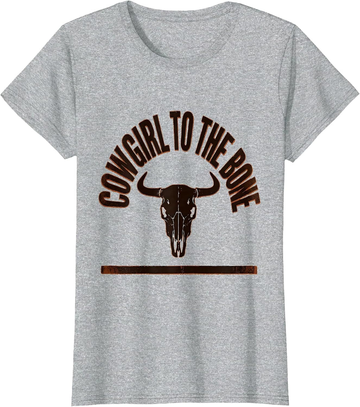 Cowgirl To The Bone Vintage Western Rodeo Pride T-Shirt - Heather Grey