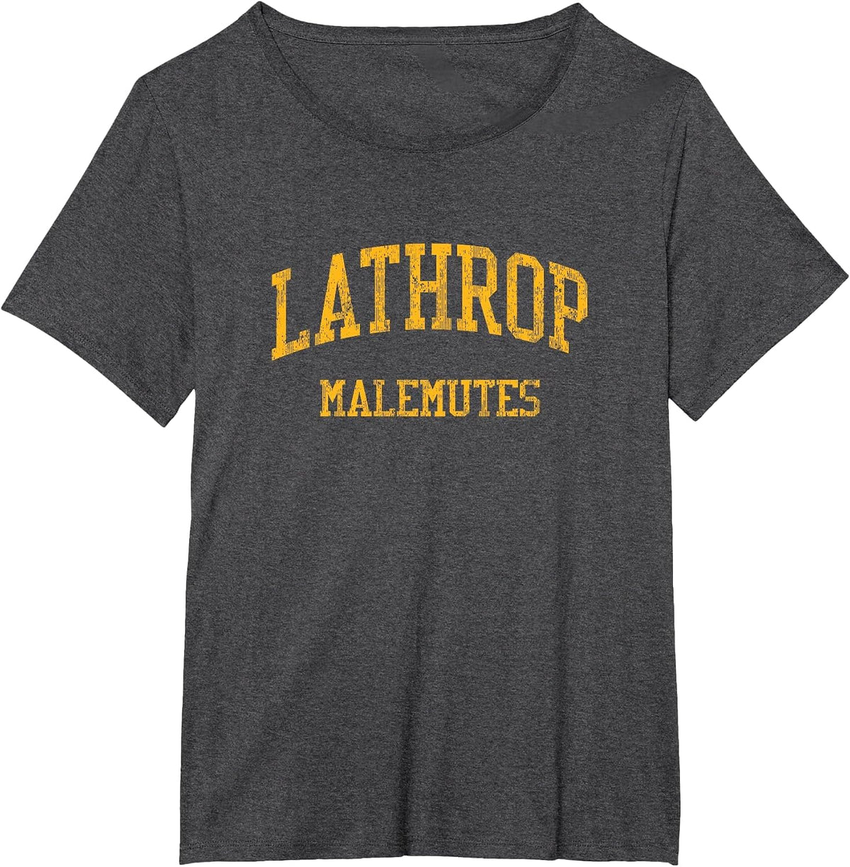 Lathrop High School HS Fairbanks AK Vintage Sports T-Shirt - Dark Heather Grey