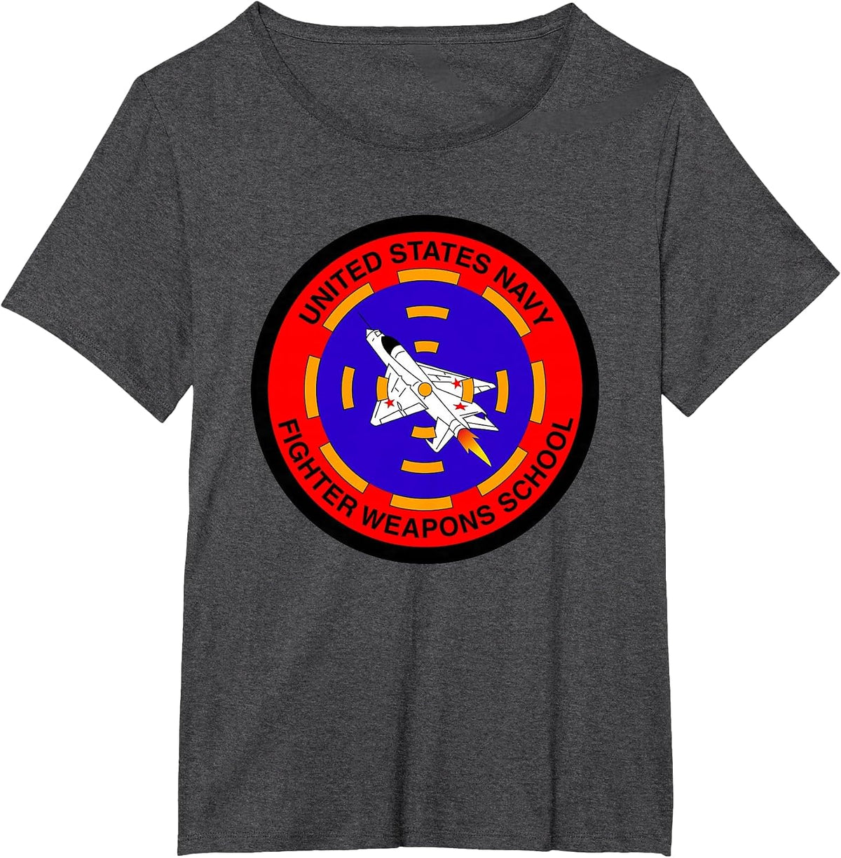 A Great Fighter Weapons School Aviation t-Shirt. T-Shirt - Dark Heather Grey