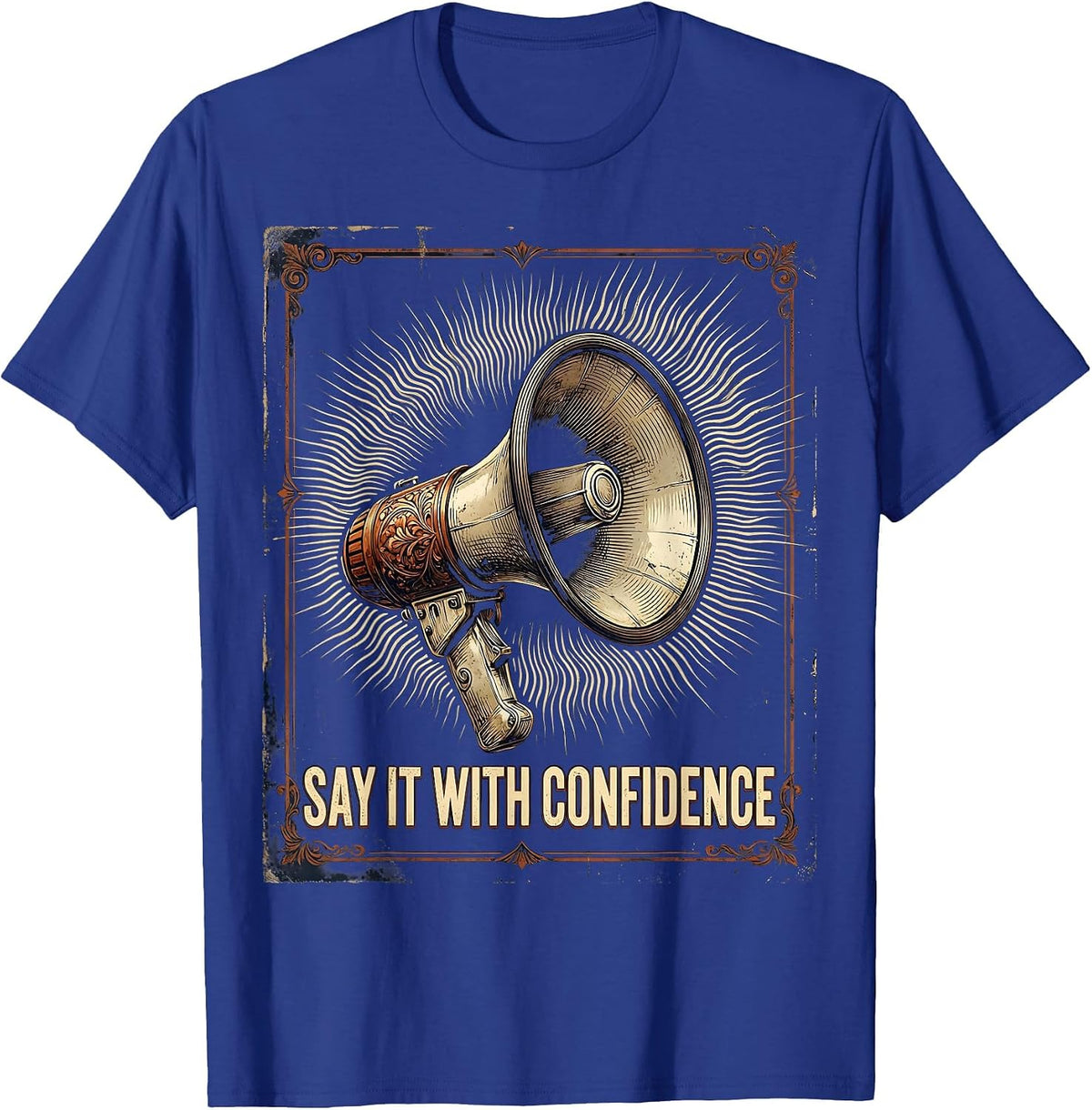 Say It With Confidence Speech Therapy Design T-Shirt - Royal Blue