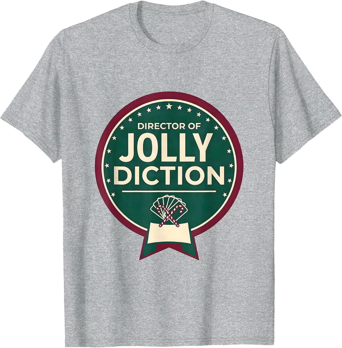 Men's Director of Jolly Diction Retro Groovy Speech Therapist T-Shirt - Heather Grey