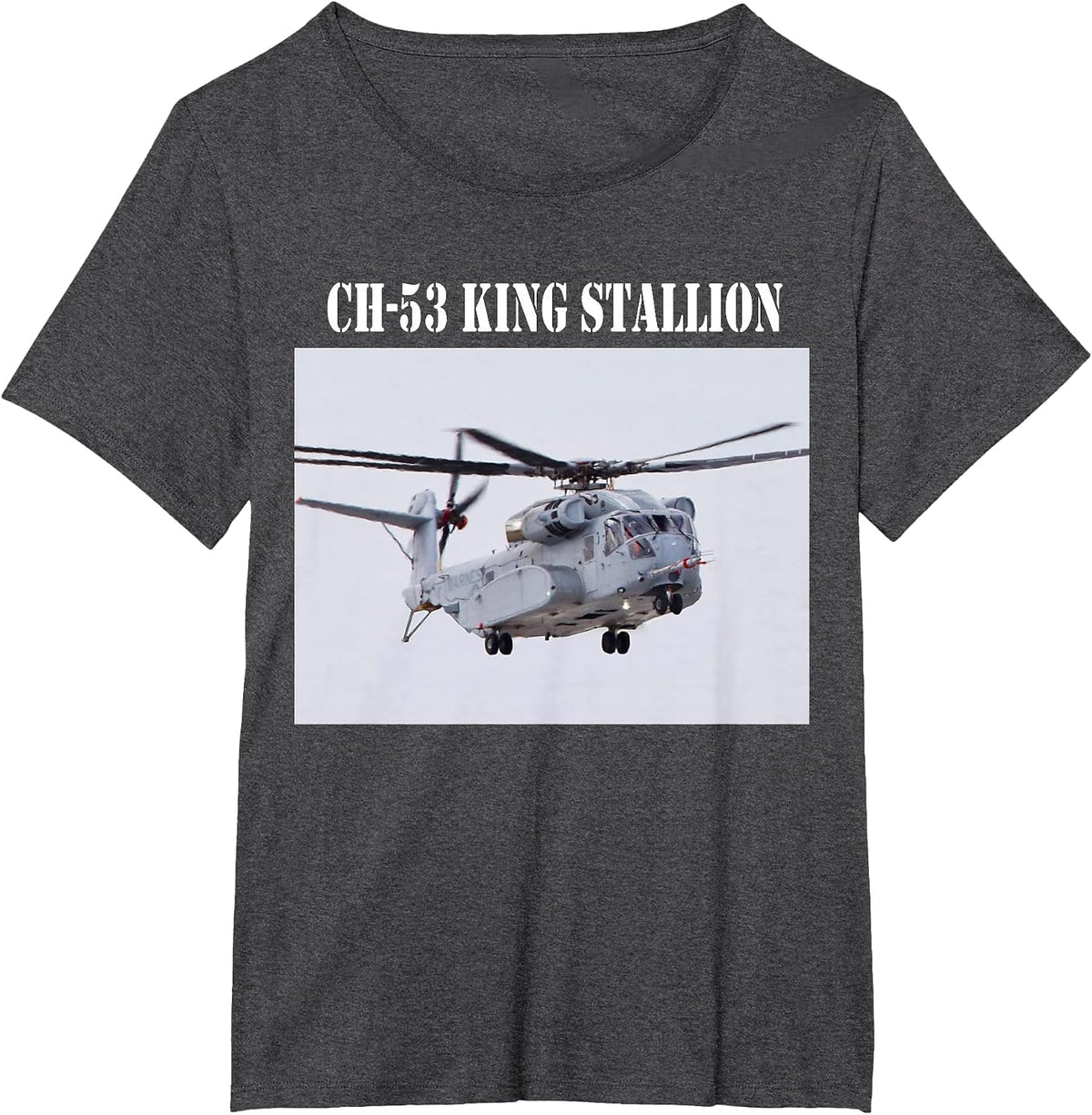 The CH-53 Sea Stallion T-Shirt - Dark Heather Grey