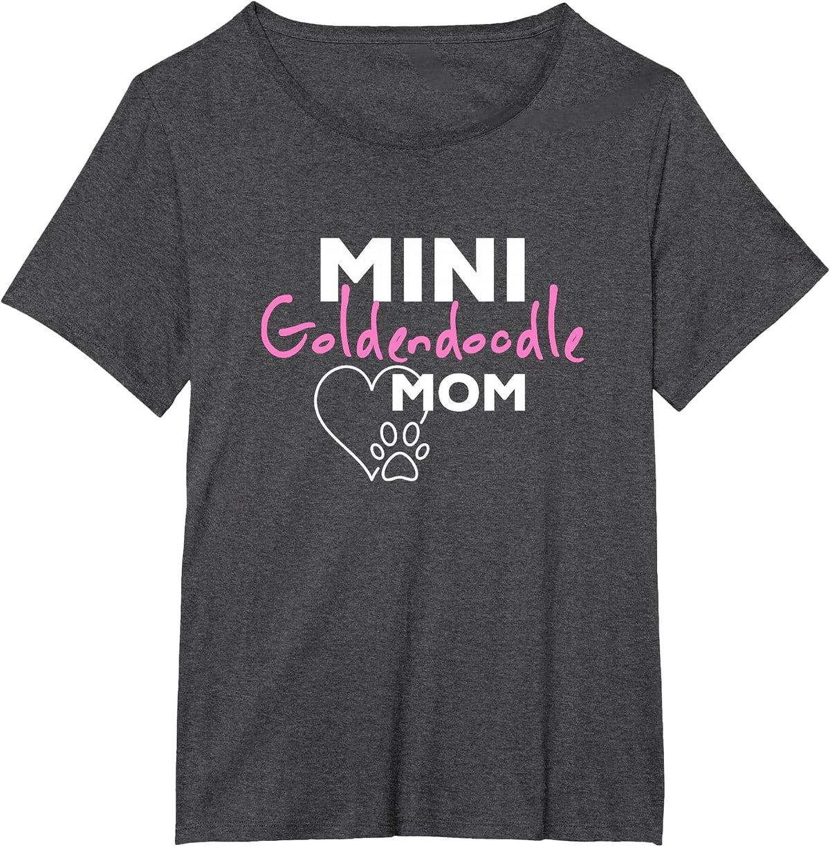 Mini Goldendoodle Mom T-Shirt - Dark Heather Grey