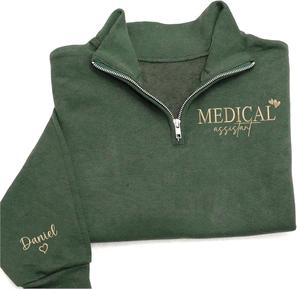 Custom Profession Quarter Zip Sweatshirt, Embroidered & Personalized Work Shirt Gift for Professionals 2026 - Medical