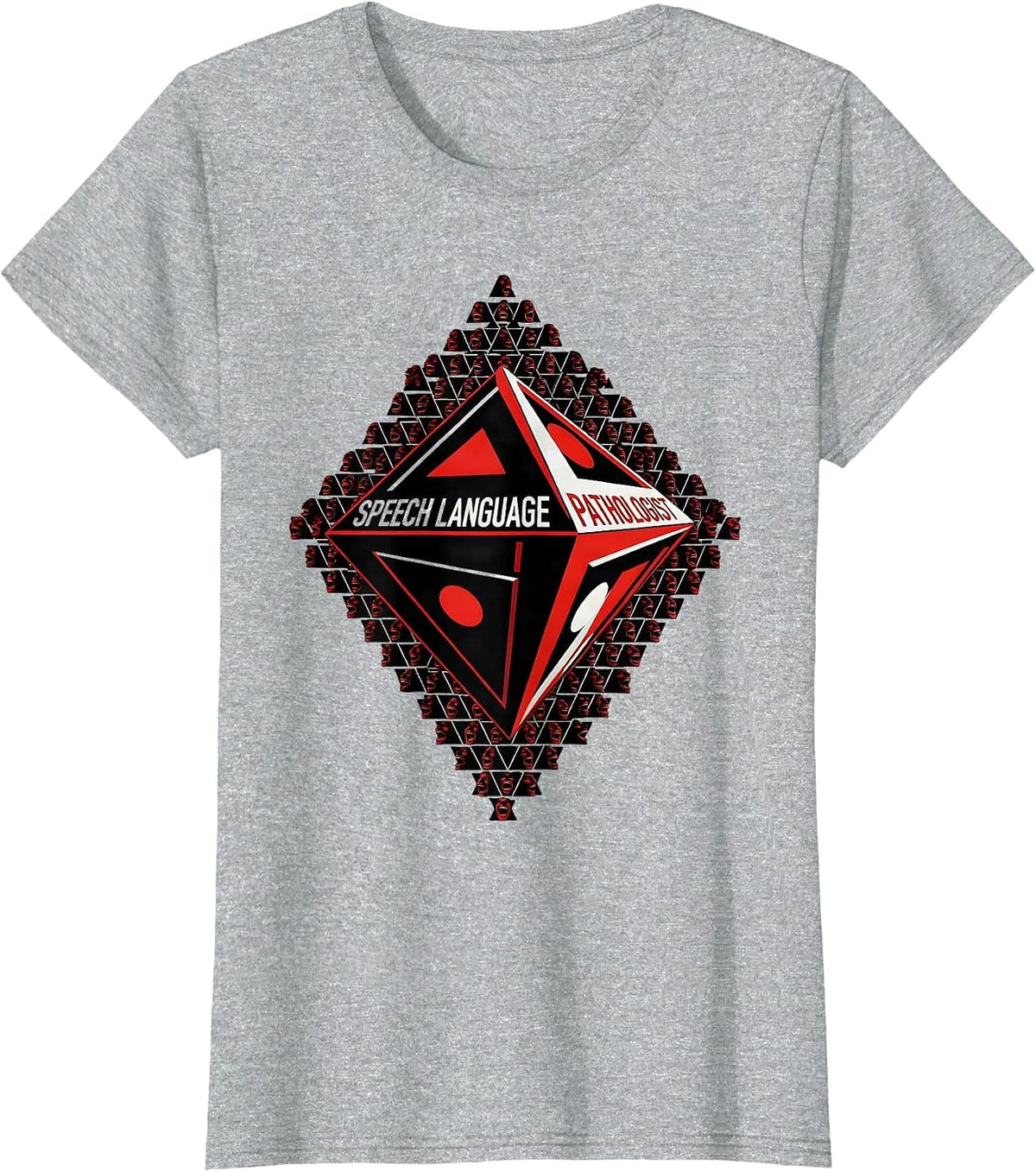 Speech Language Pathologist Retro Modernist SLP Professional T-Shirt - Heather Grey