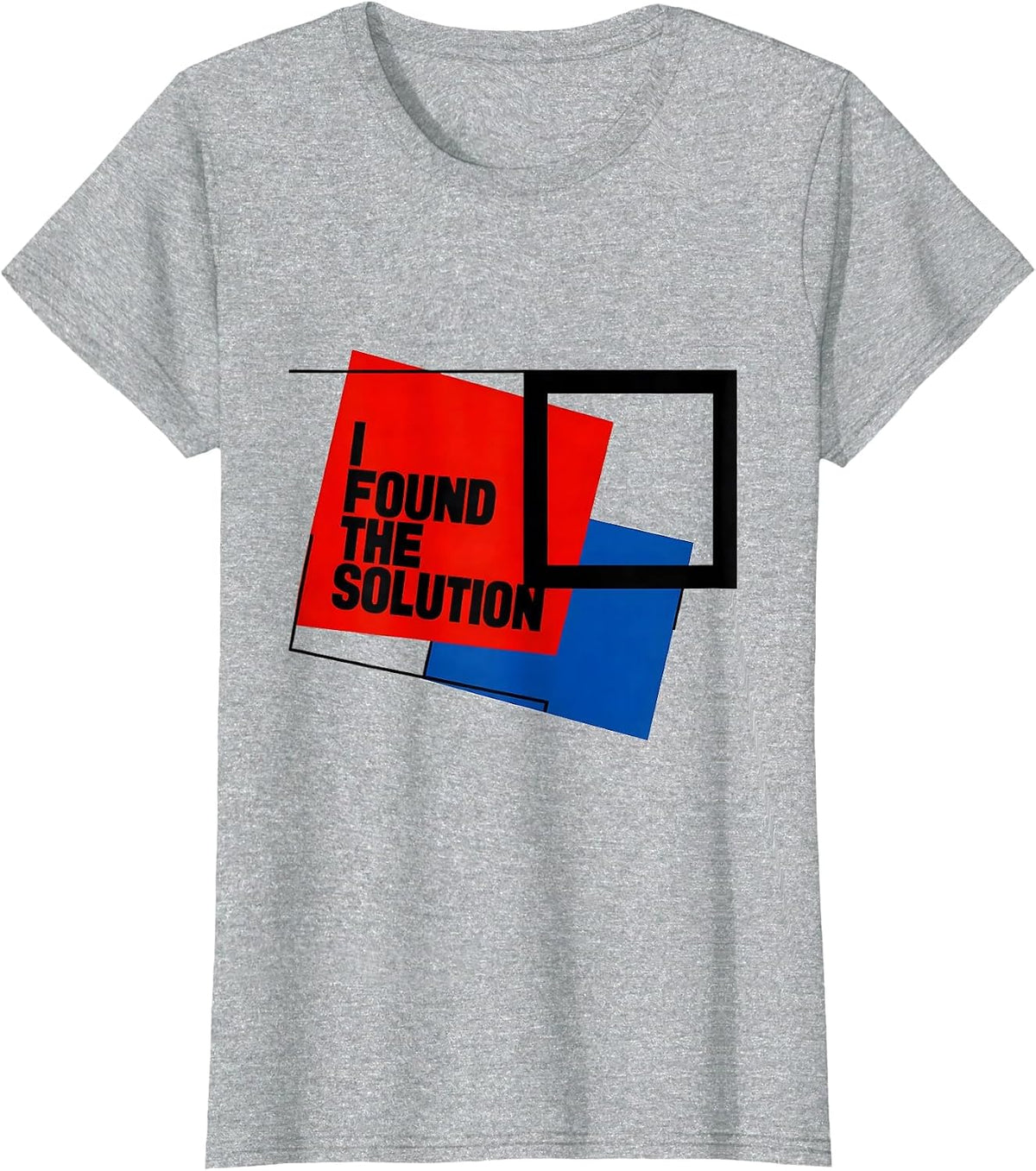 Women's I Found The Solution Bauhaus Modernist Funny Chemistry T-Shirt - Heather Grey