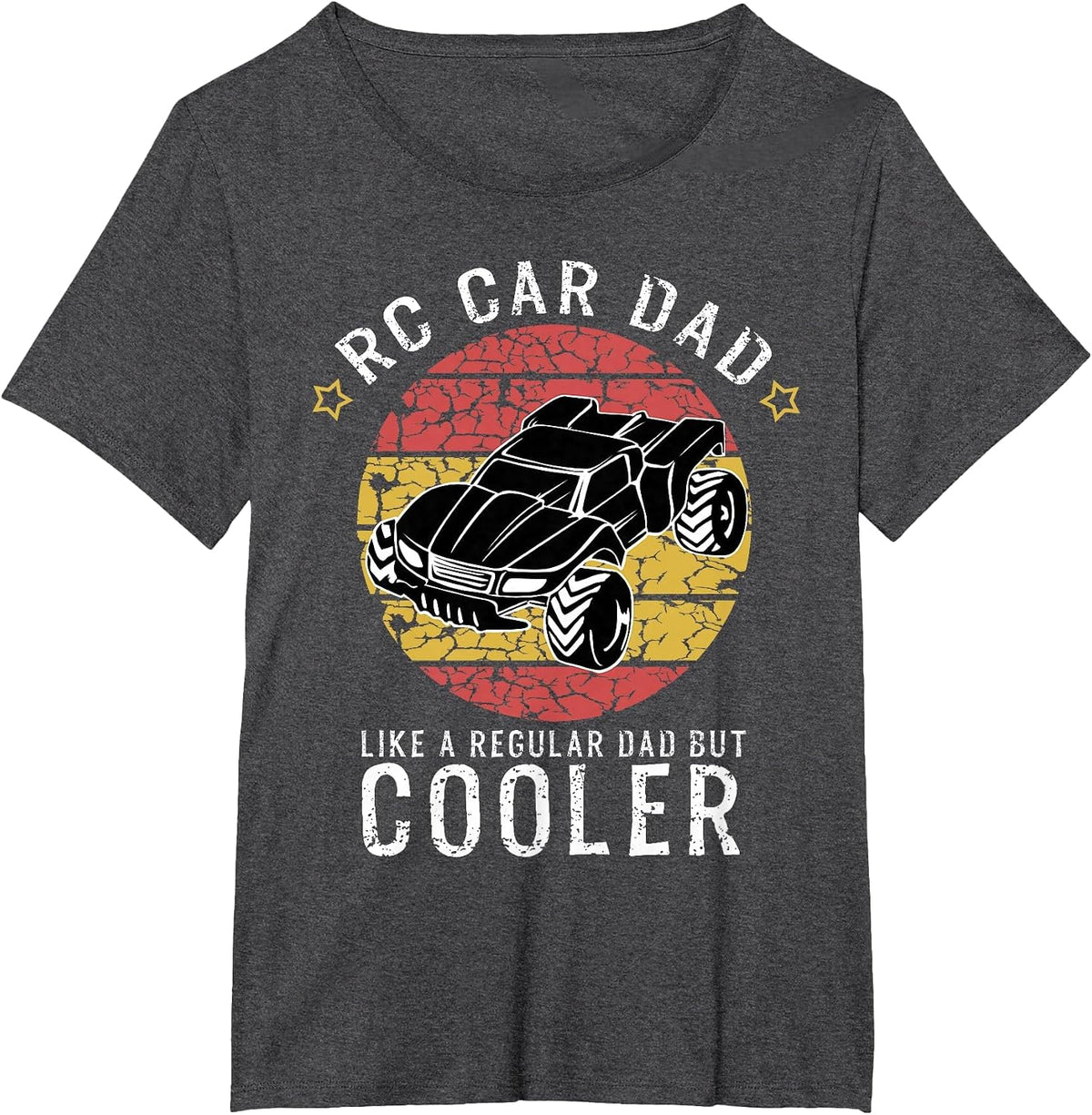 RC Car Papa for Fans of Remote Controlled Cars T-Shirt - Dark Heather Grey