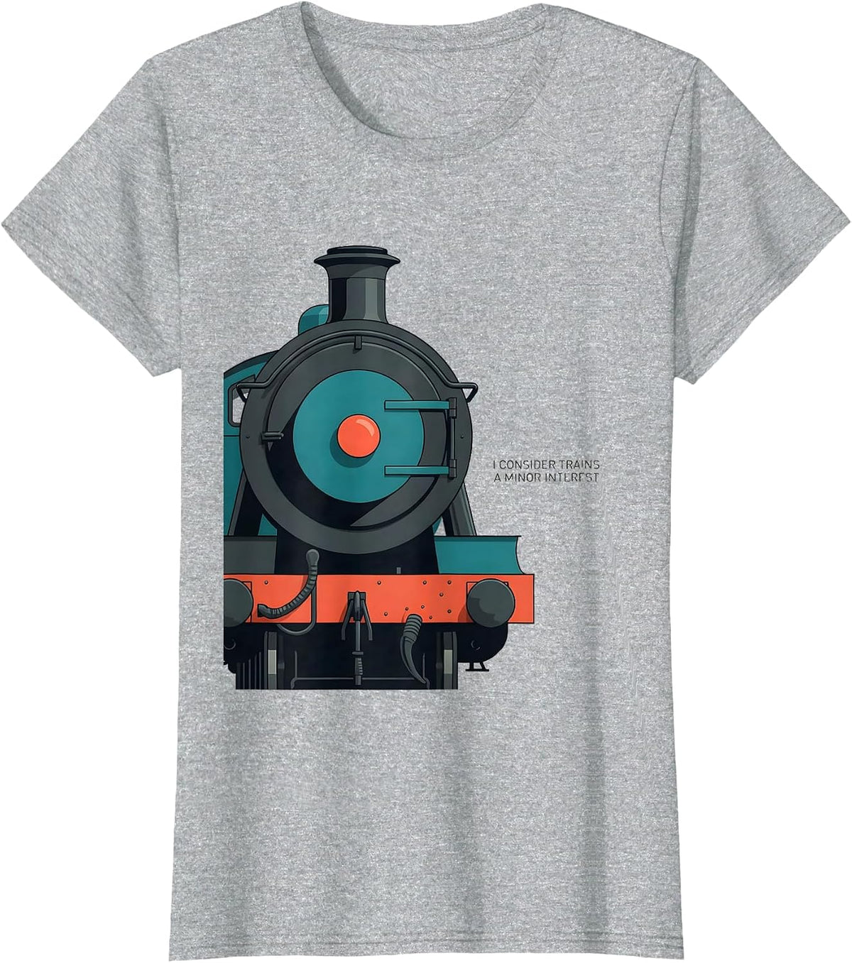 I Consider Trains A Minor Interest Midcentury Modern Train T-Shirt - Heather Grey