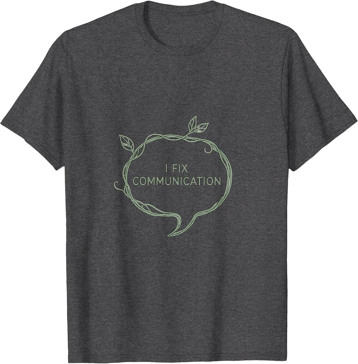 Men's I Fix Communication SLP Speech Therapist Design T-Shirt - Dark Heather Grey