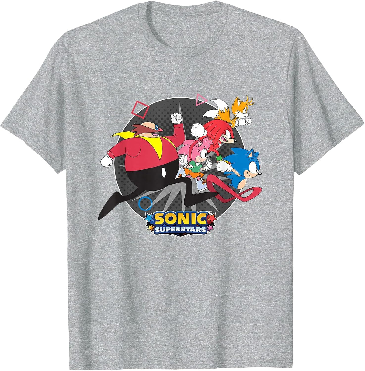 Sonic the Hedgehog, Sonic Superstars - We All Run Fast T-Shirt - Heather Grey