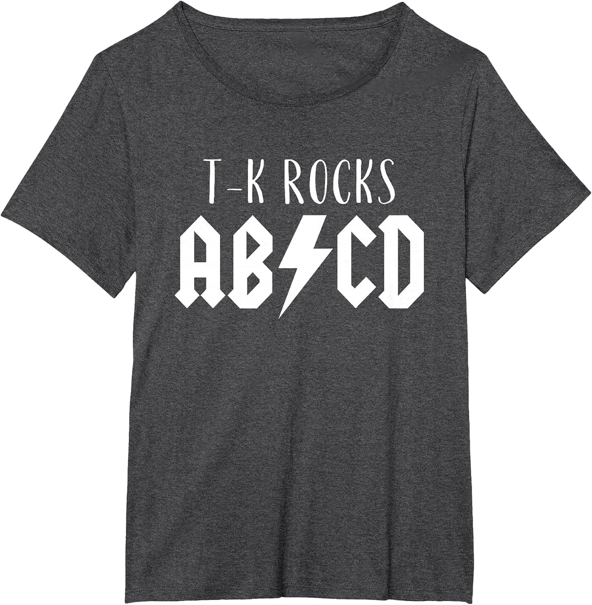 Transitional Kindergarten Rocks TK Teacher Funny ABCD Rock T-Shirt - Dark Heather Grey