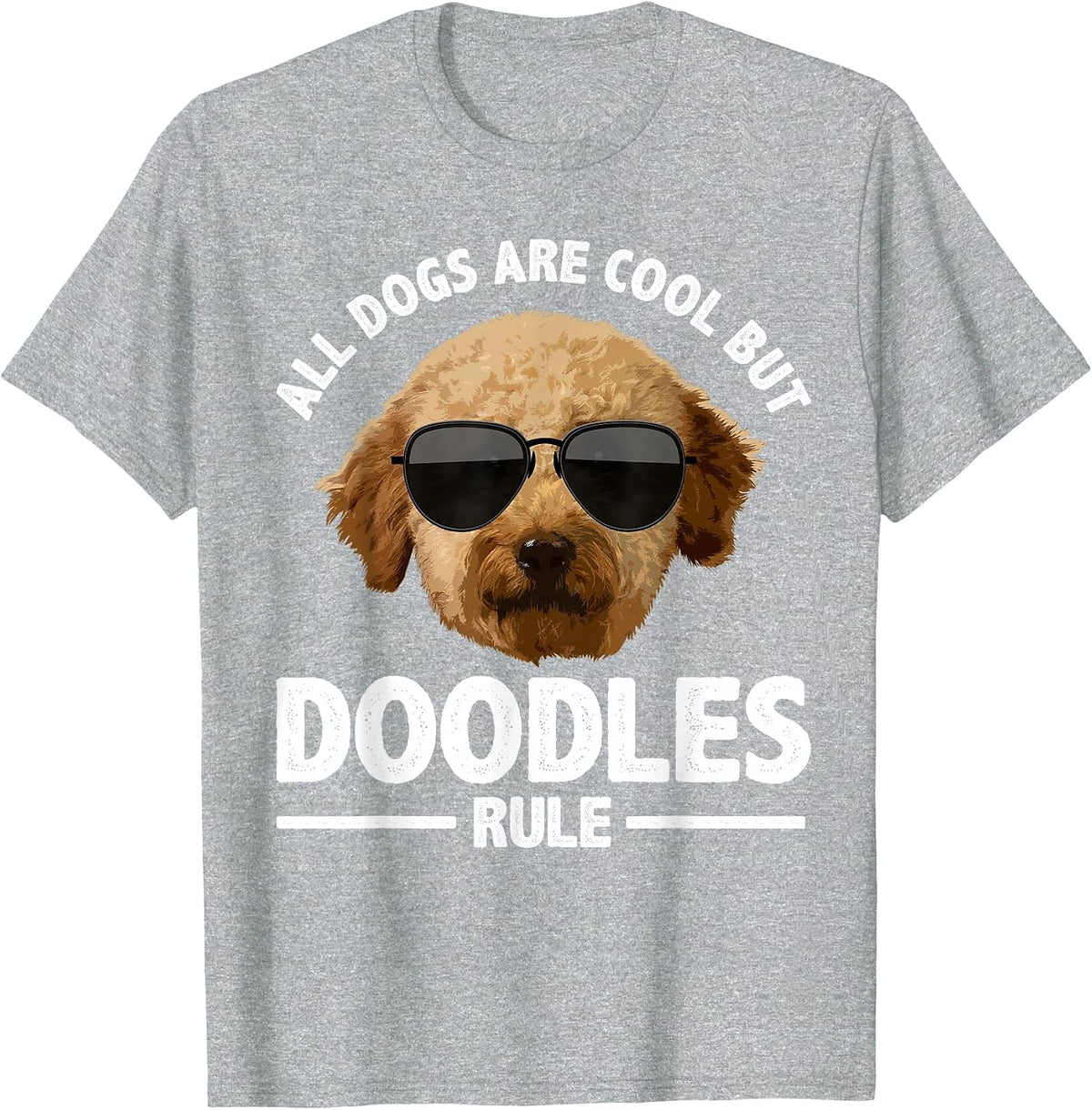 Cute Doodle for Men Women Golden Doodle Labradoodle Dog T-Shirt - Heather Grey