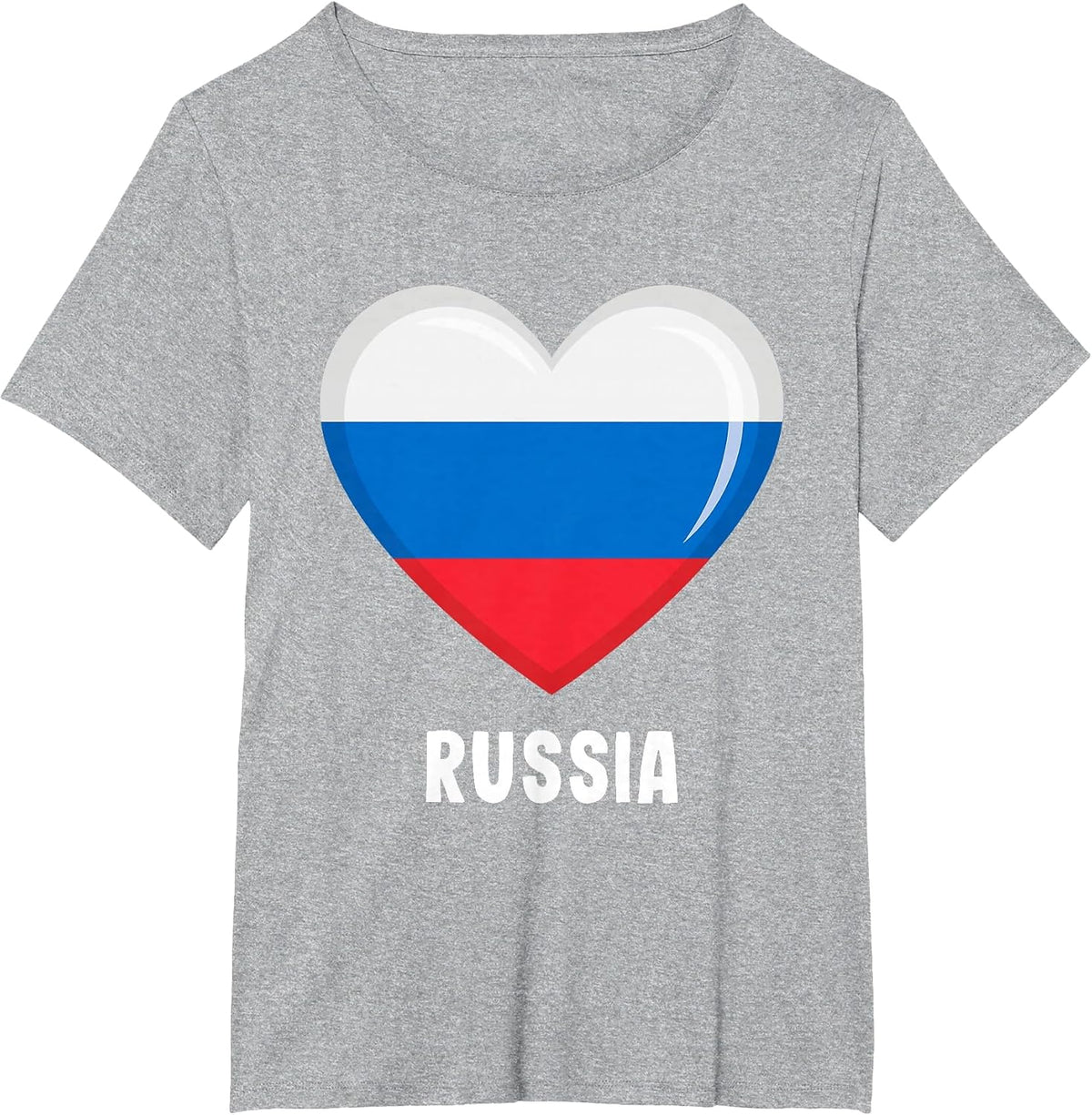 Russia Flag Shirt Russian T-Shirt - Heather Grey