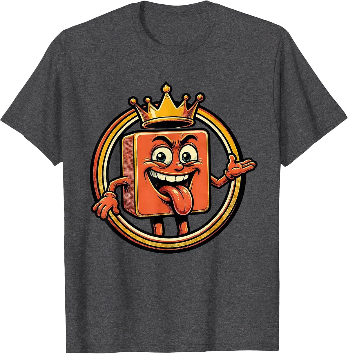 Periodic Table Lick Dare Funny Science Graphic T-Shirt - Dark Heather Grey