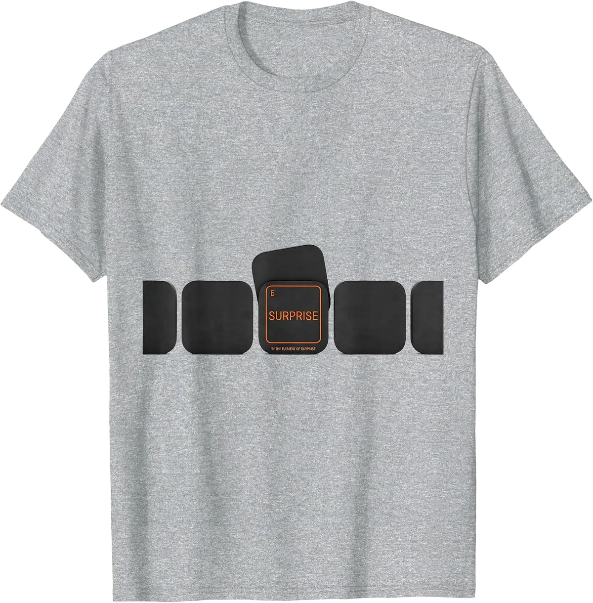 Men's I'm The Element Of Surprise Funny Science Pun Periodic Table T-Shirt - Heather Grey