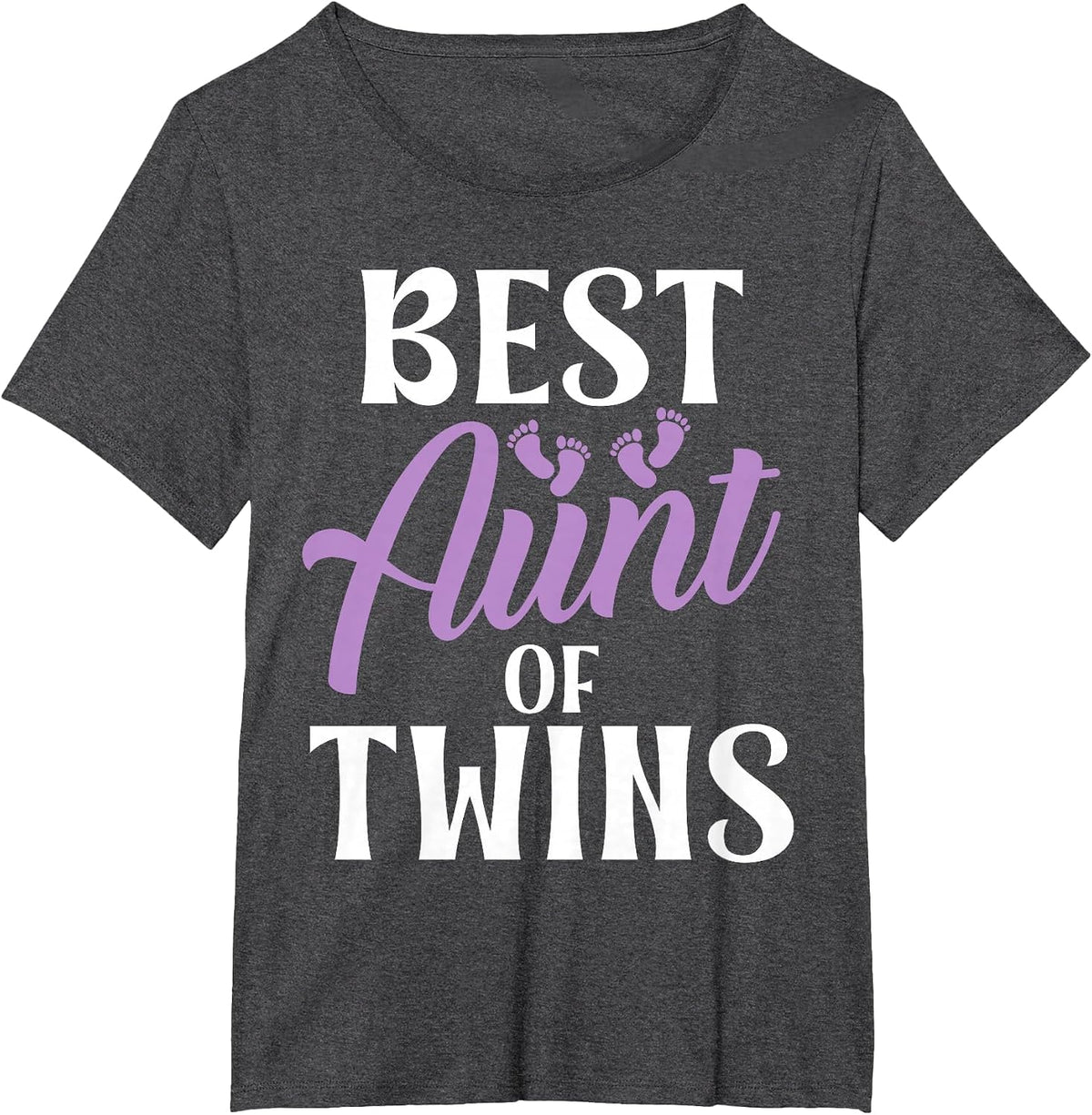Best Aunt of Twins Aunt T-Shirt - Dark Heather Grey