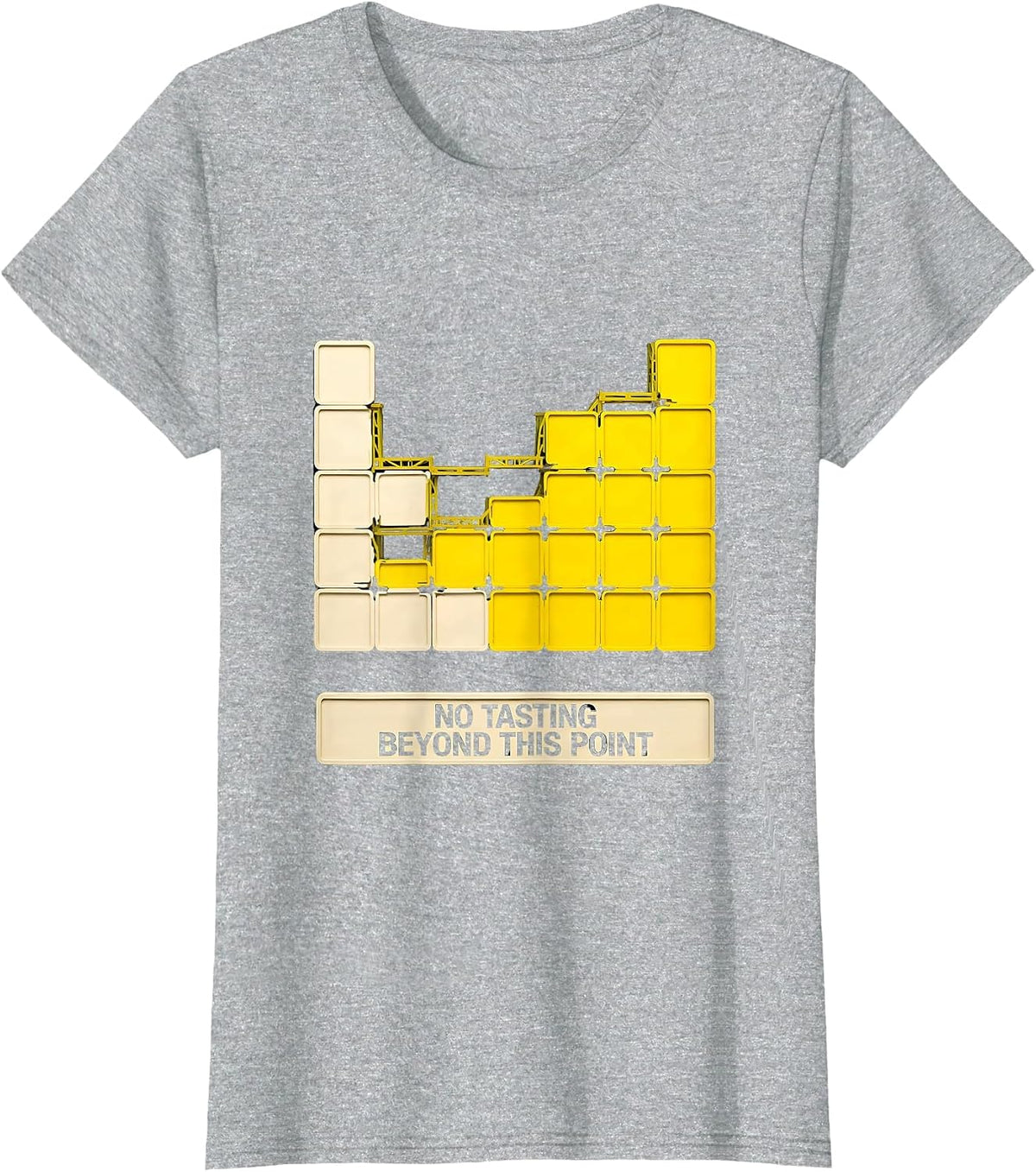 Women's No Tasting Beyond This Point Funny Periodic Table Science T-Shirt - Heather Grey