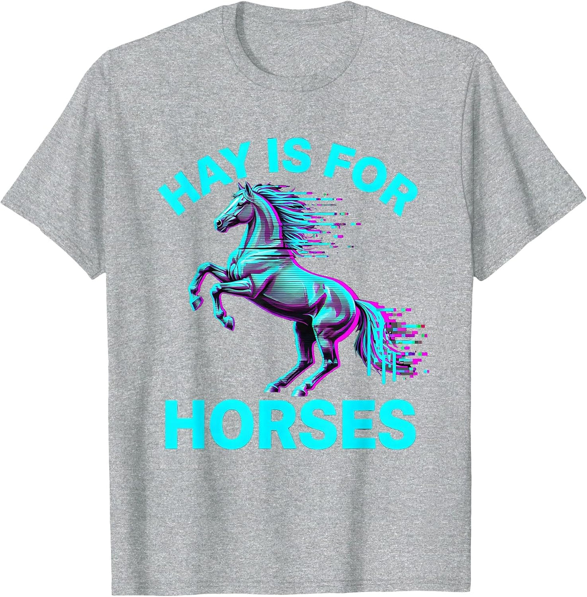 Men's Hay Is For Horses Funny Equestrian Design T-Shirt - Heather Grey