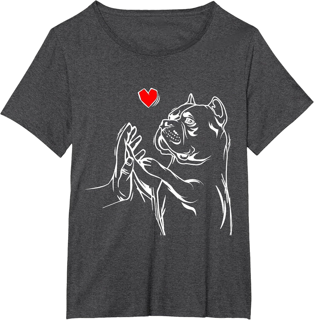 American Bully Love Cute Pitbull Dog Mom Funny Girls T-Shirt - Dark Heather Grey