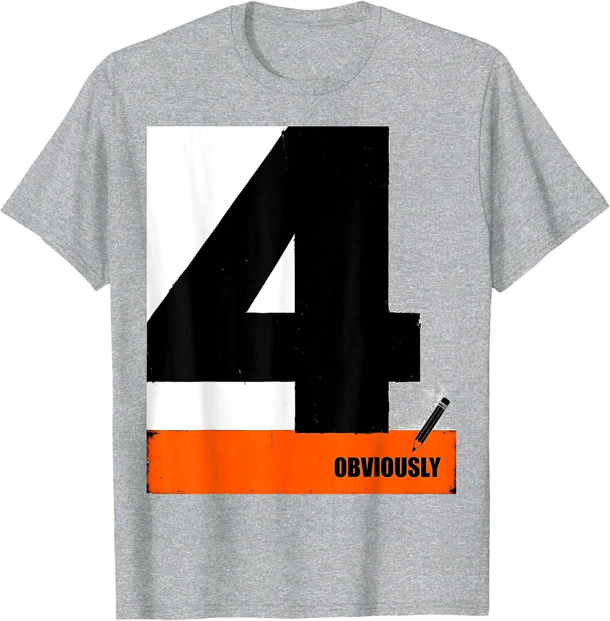 Men's Fourth Grade Obviously Brutalist Graphic Back To School T-Shirt - Heather Grey