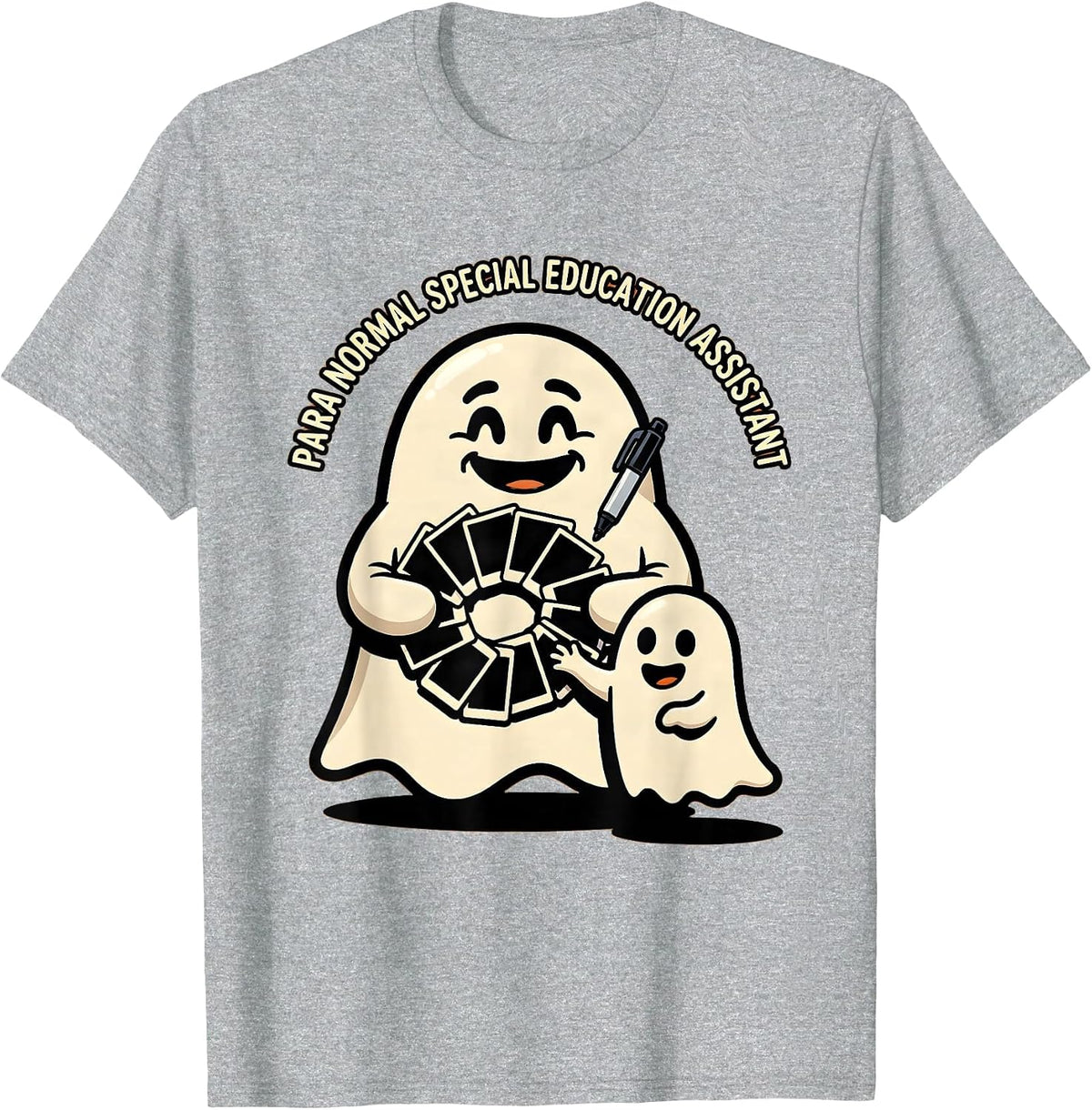 Men's Para Normal Special Education Assistant Ghost T-Shirt - Heather Grey