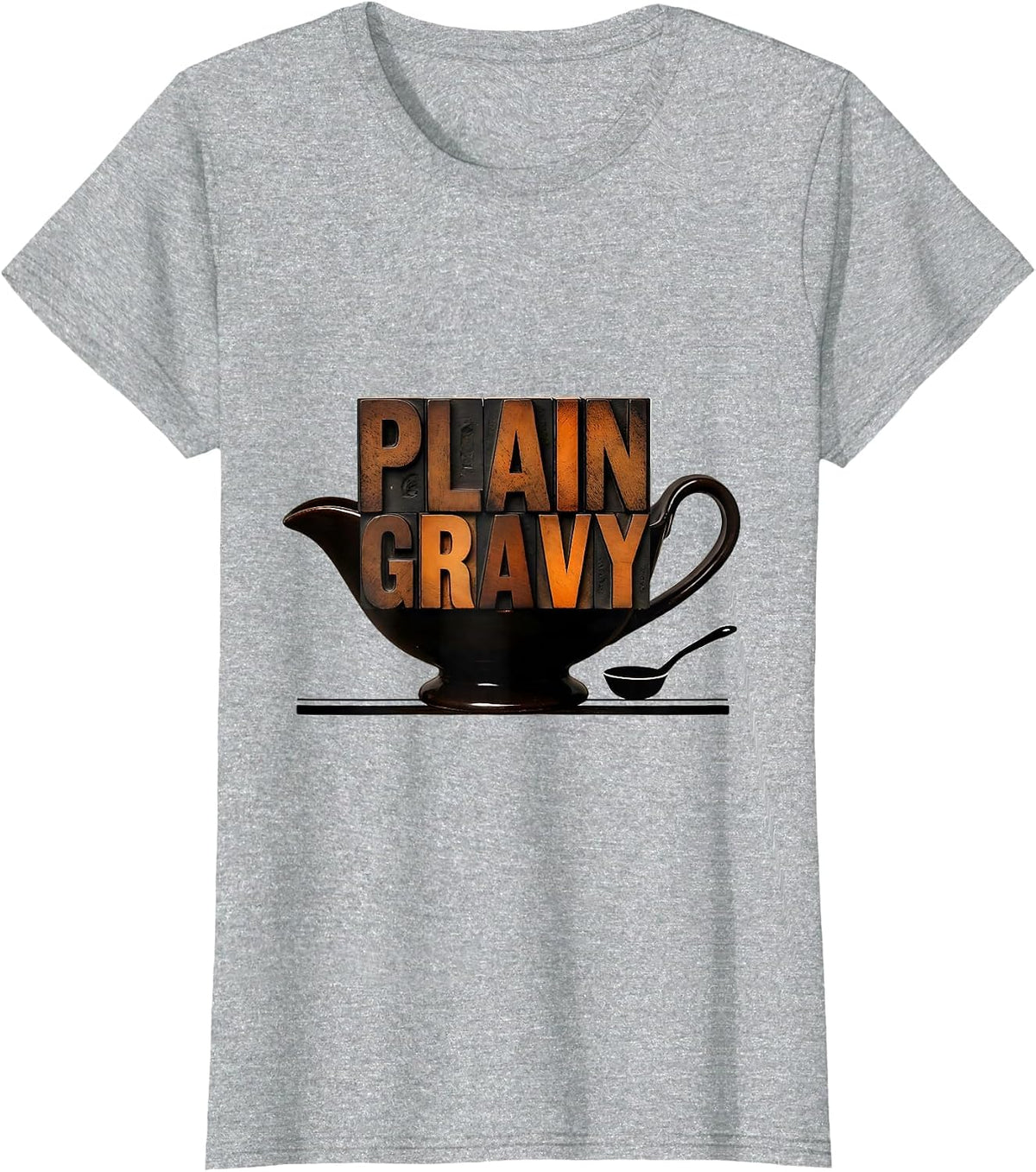 Women's Plain Gravy Funny Couples Matching Thanksgiving Sweet Potato T-Shirt - Heather Grey