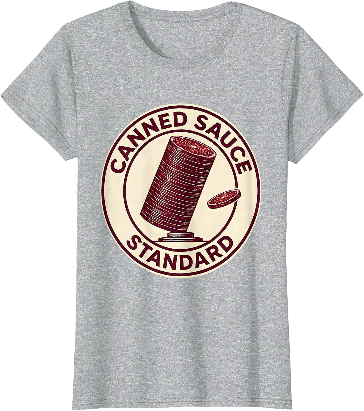 Canned Sauce Standard Funny Thanksgiving Food Matching T-Shirt - Heather Grey