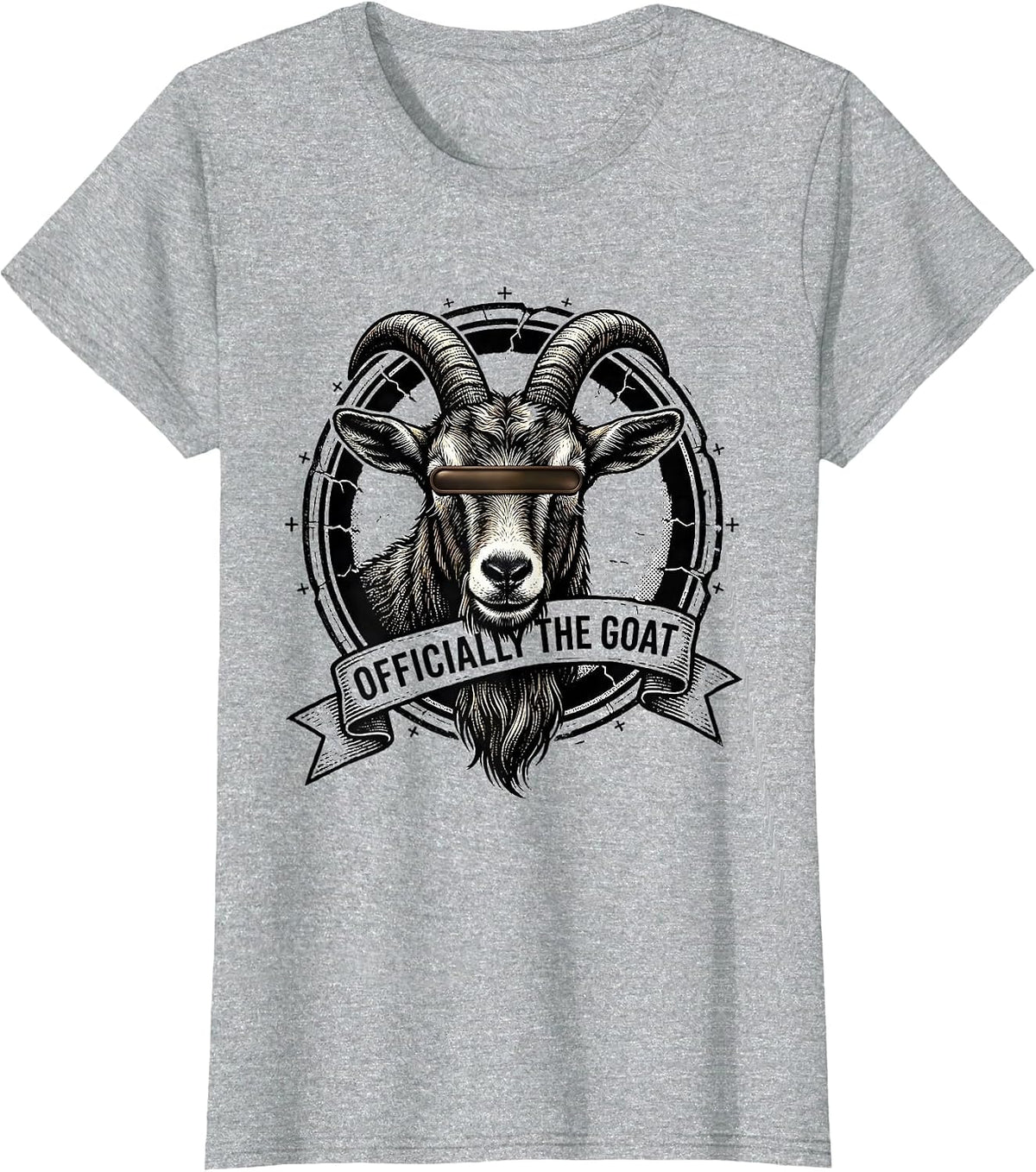 Officially The Goat Funny Goat Humor Animal Lover Novelty T-Shirt - Heather Grey