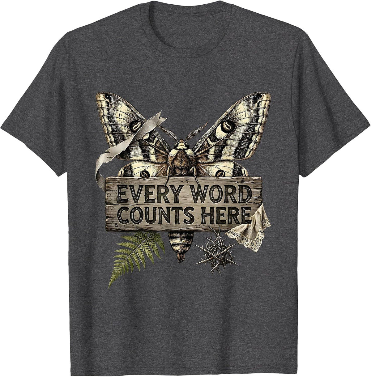 Every Word Counts Speech Therapy Design T-Shirt - Dark Heather Grey