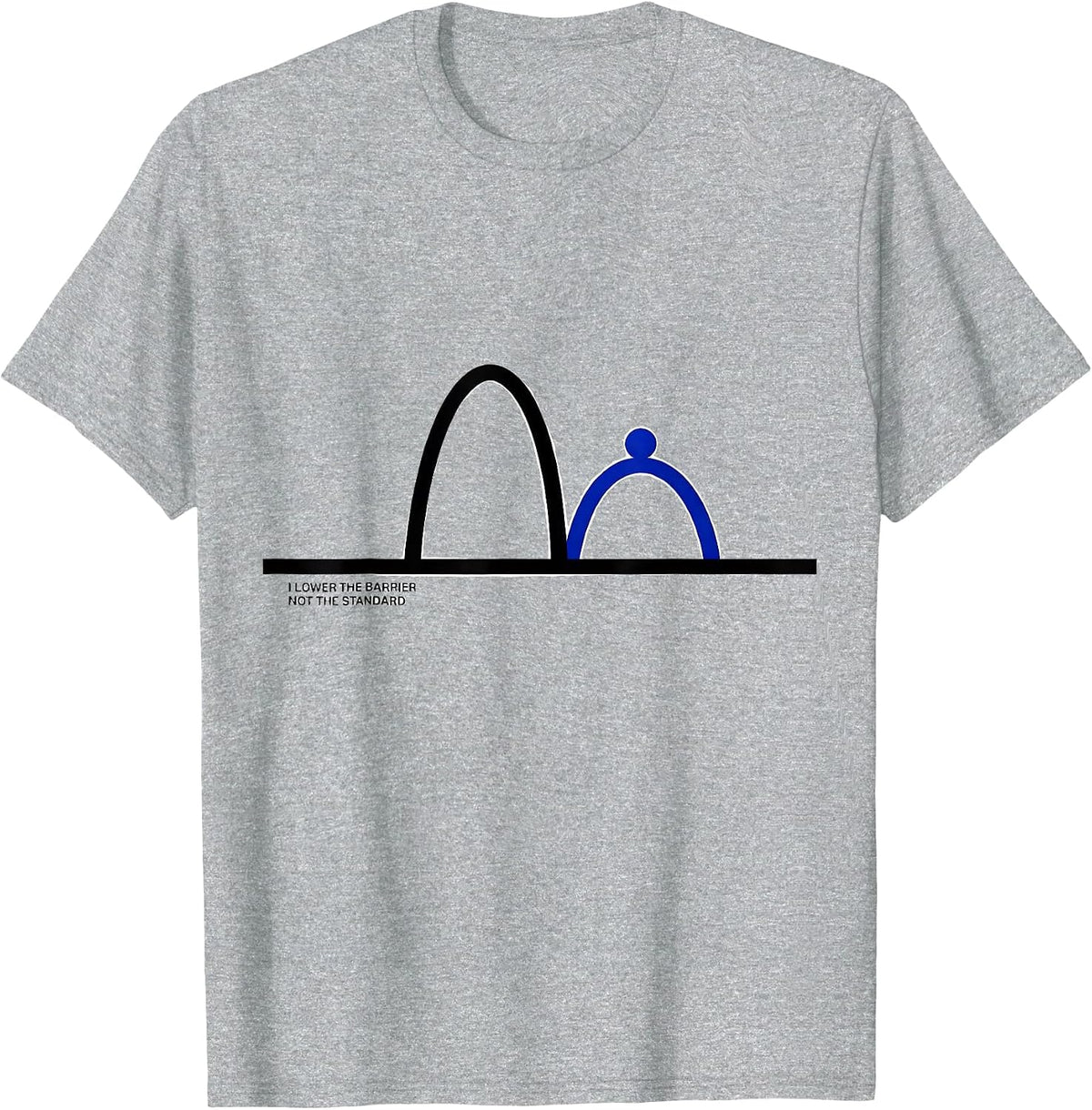Men's I Lower The Barrier, Not The Standard Funny Science T-Shirt - Heather Grey