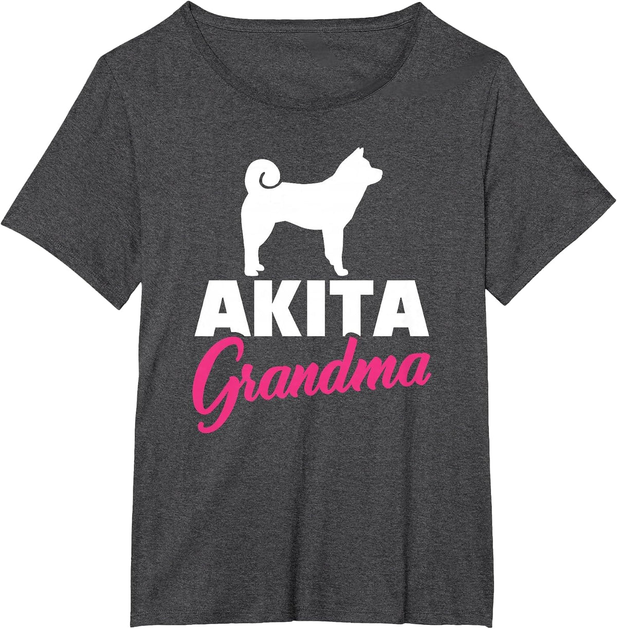 Akita Grandma T-Shirt - Dark Heather Grey