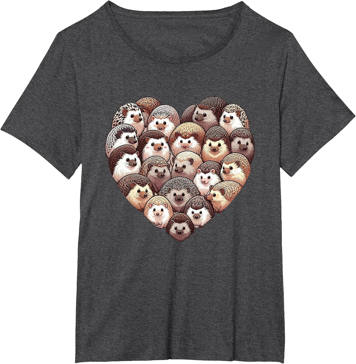 Lovely Hedgehog Lover Hedgehogs T-Shirt - Dark Heather Grey