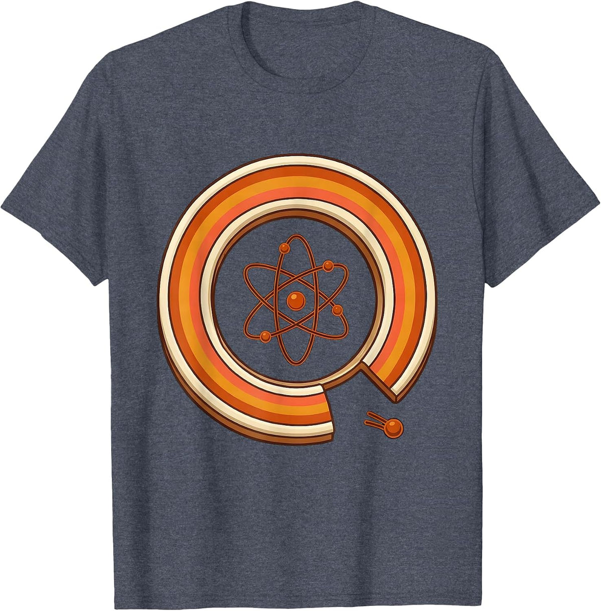 Retro Decoder Ring Orbital Atom Science Nerd Humor T-Shirt - Heather Blue