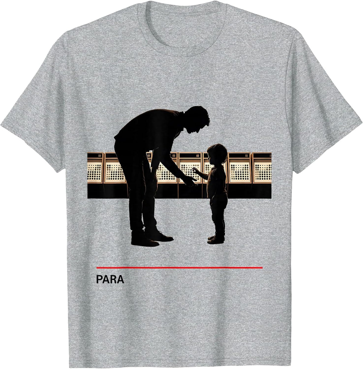 Men's Para Heartfelt Humor School Support Staff Appreciation T-Shirt - Heather Grey