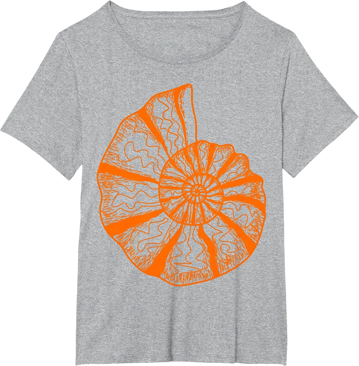 Ammonite Fossils Geologist Paleontologist Study Paleontology T-Shirt - Heather Grey