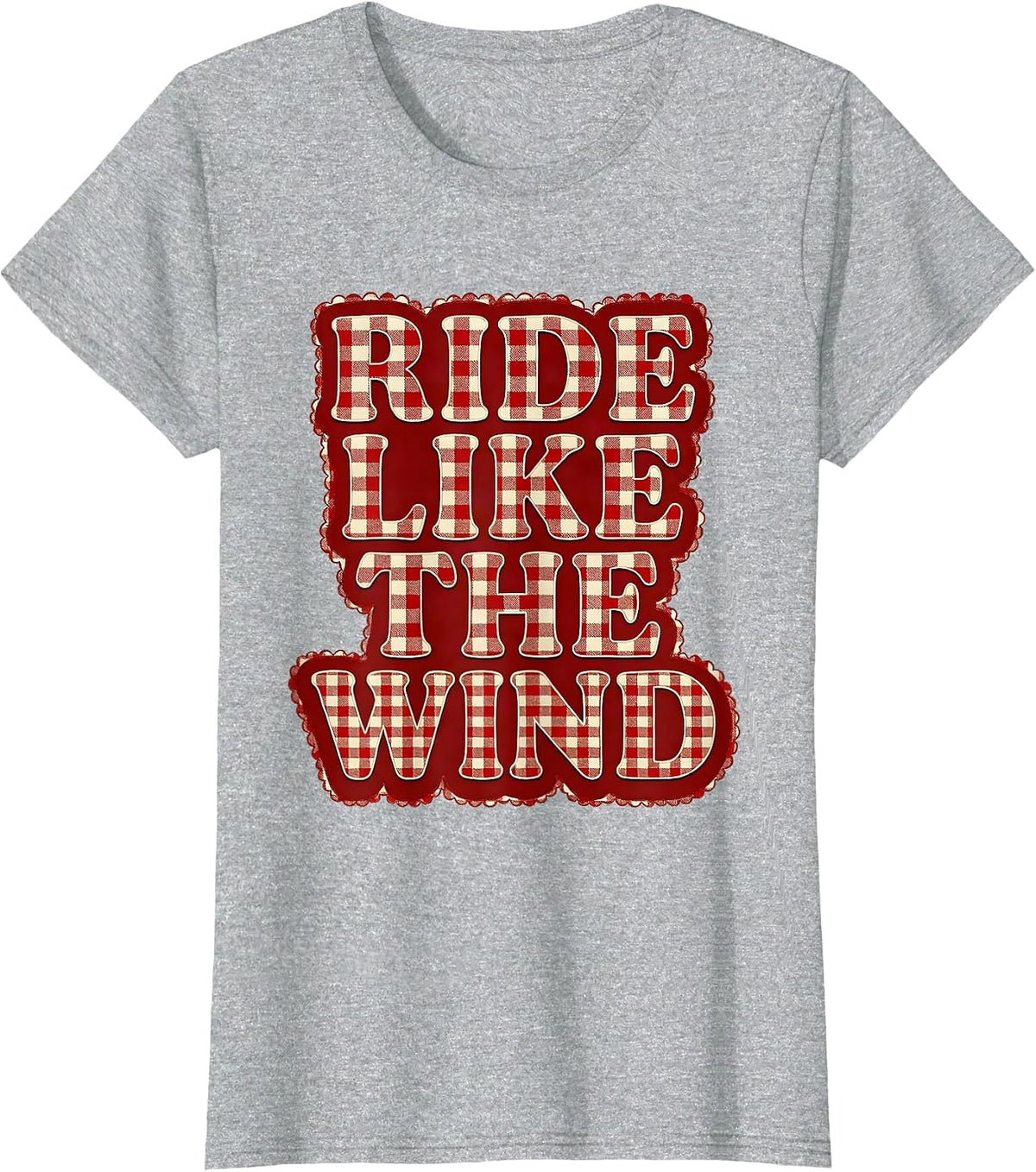 Women's Ride Like the Wind Horse Lover Design T-Shirt - Heather Grey