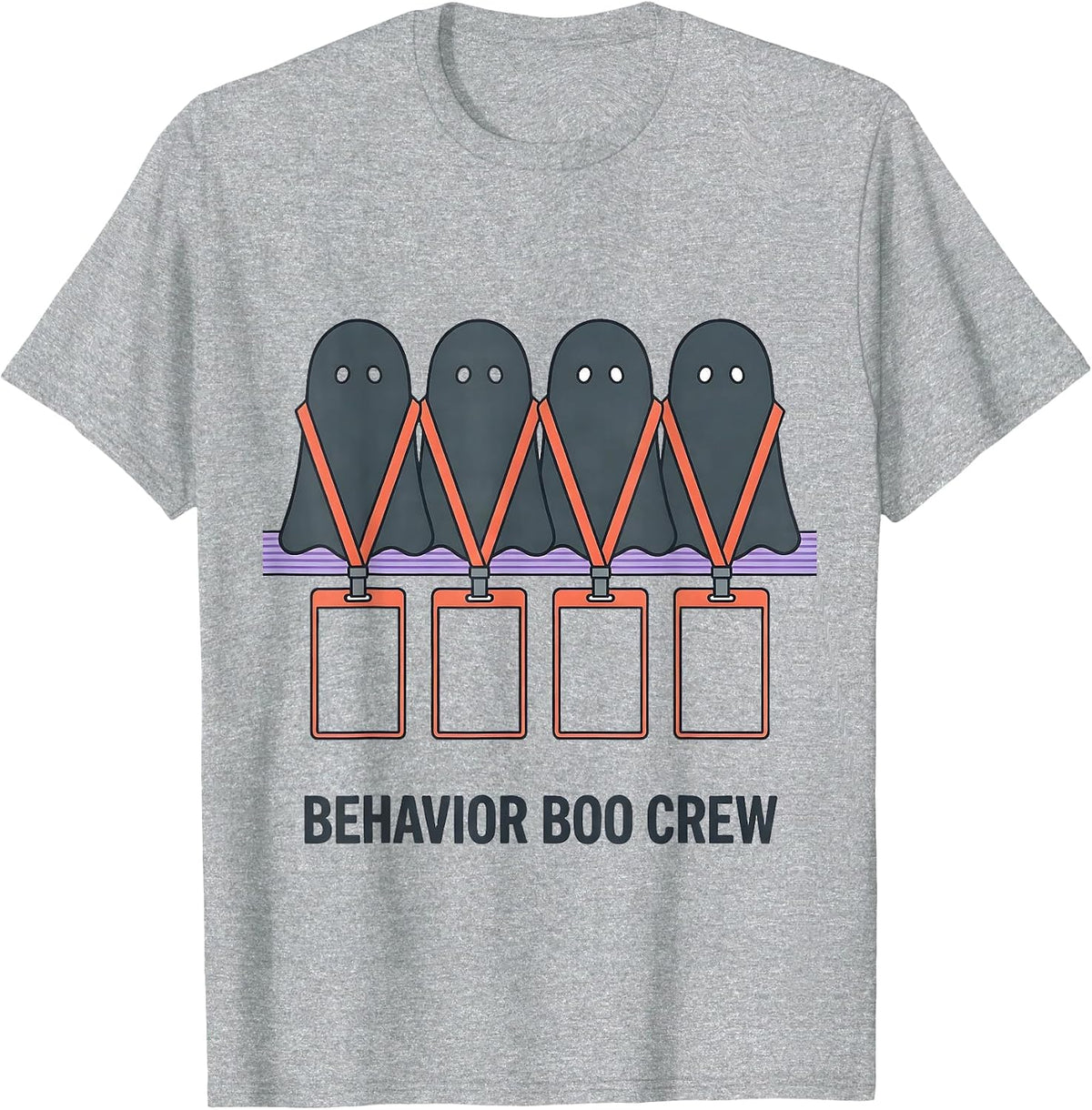 Men's Behavior Boo Crew Funny Para Normal Activities SPED T-Shirt - Heather Grey